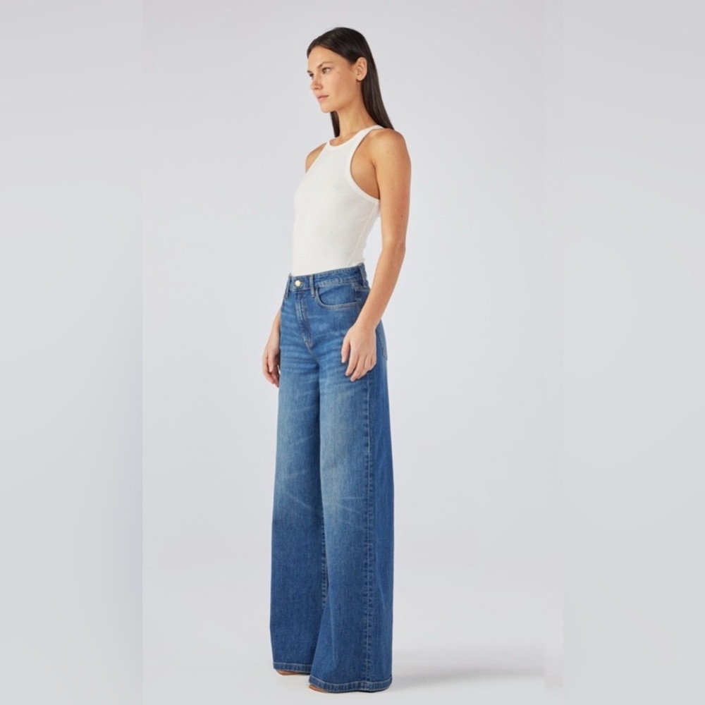 Triarchy Fonda High Rise Wide Leg - Medium Indigo